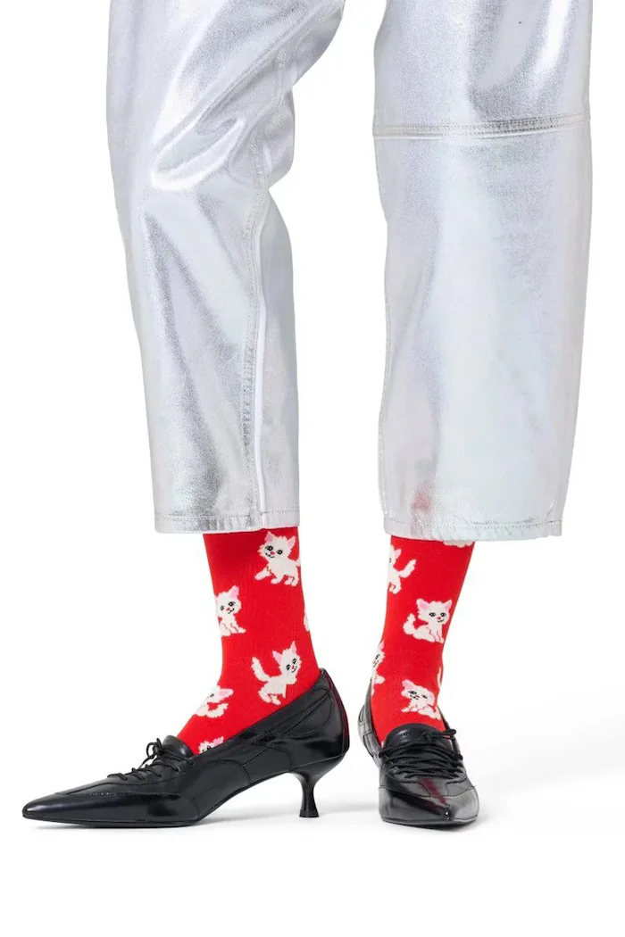 Happy Socks чорапи с памук червени P003186