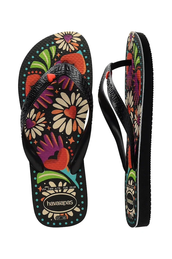 Havaianas джапанки дамски TOP BEGONIA CORACAO черни 4150745.00090