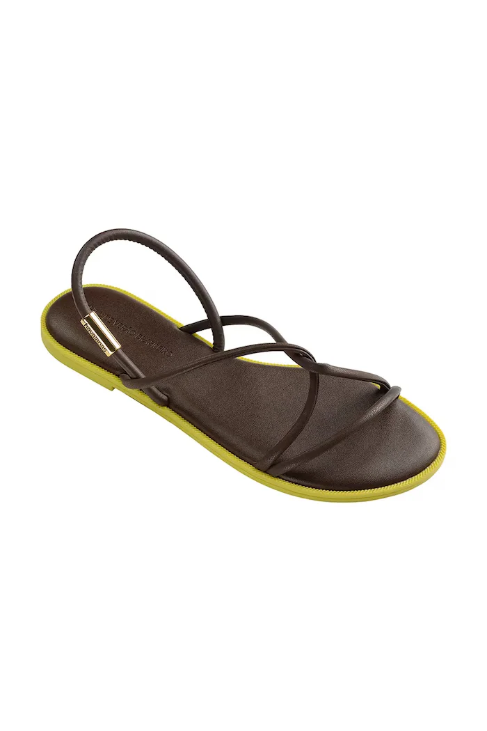 Havaianas сандали с равна подметка дамски UNA MANGA кафяви 4149609.0727