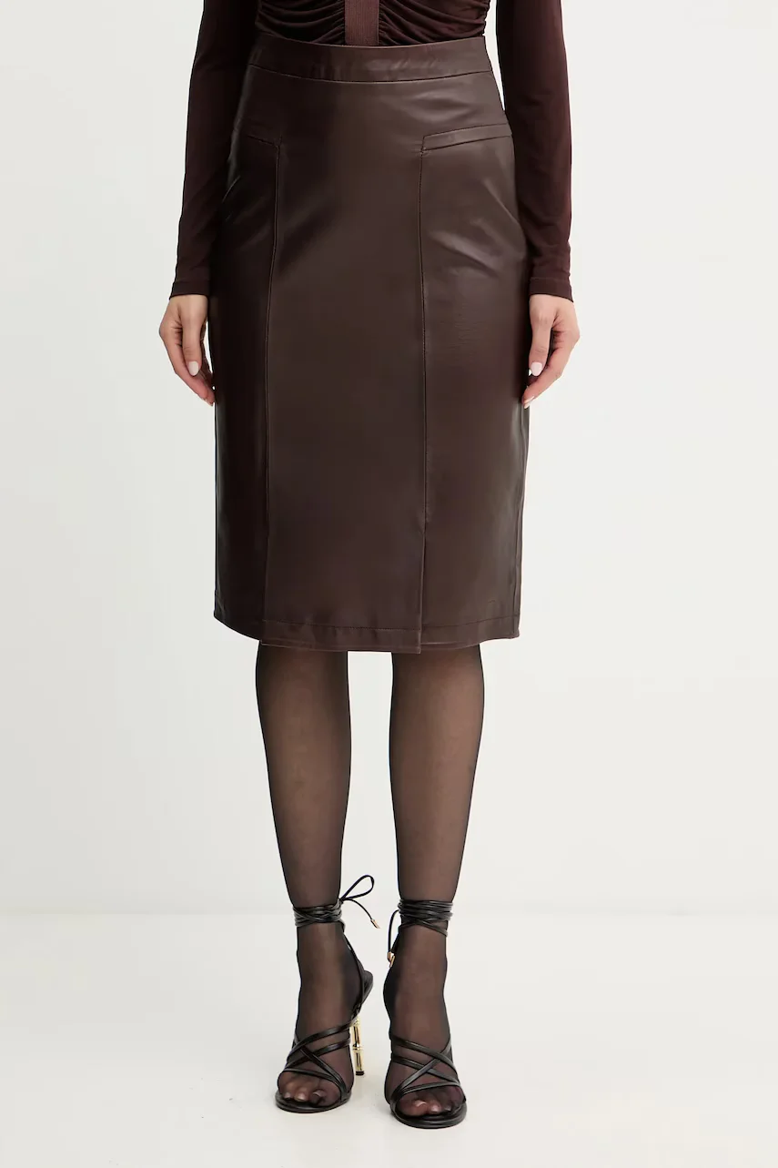 Herve Leger Кожена пола Estella