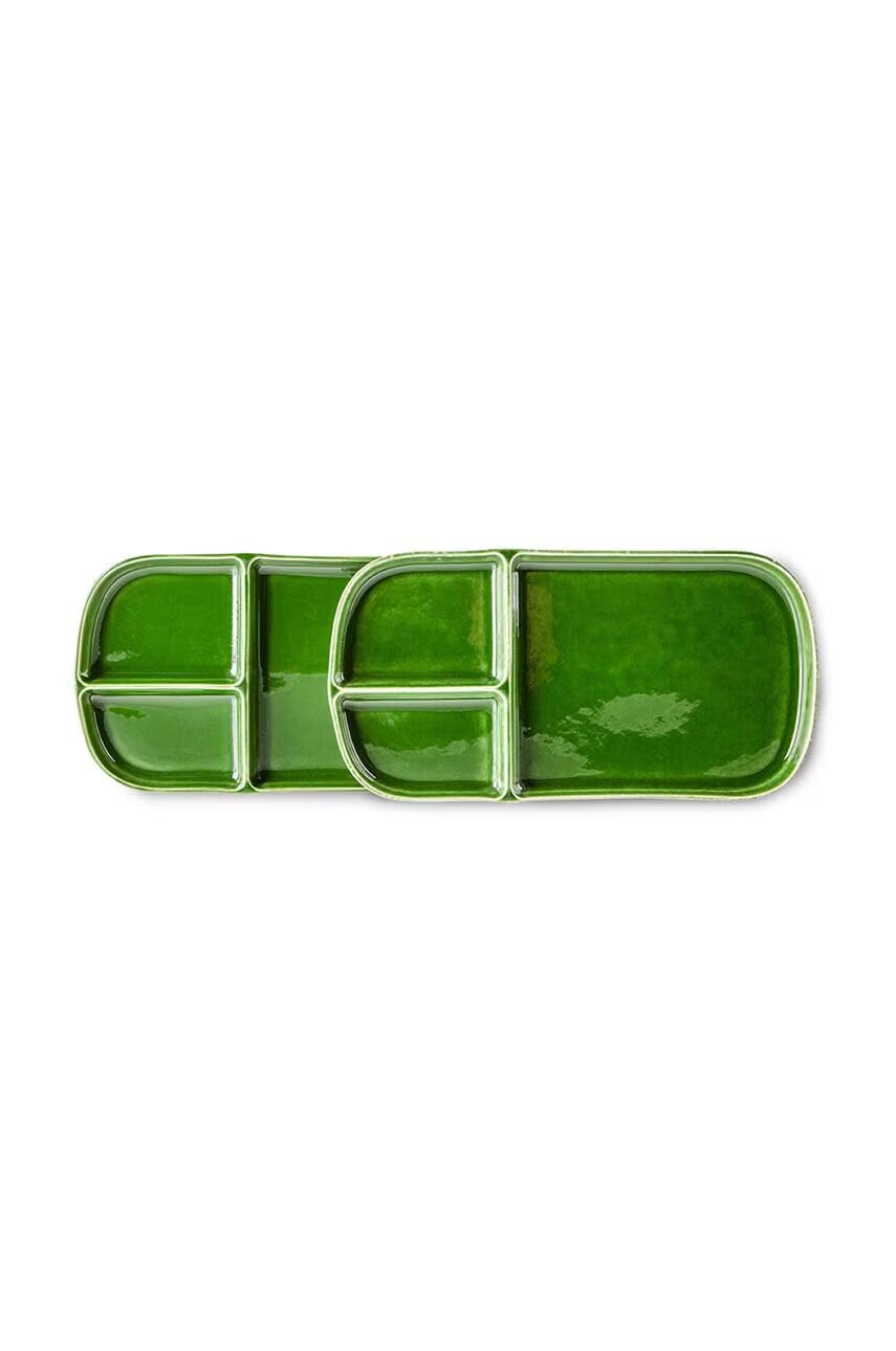 HKliving Комплект чинии Emeralds (2 броя)