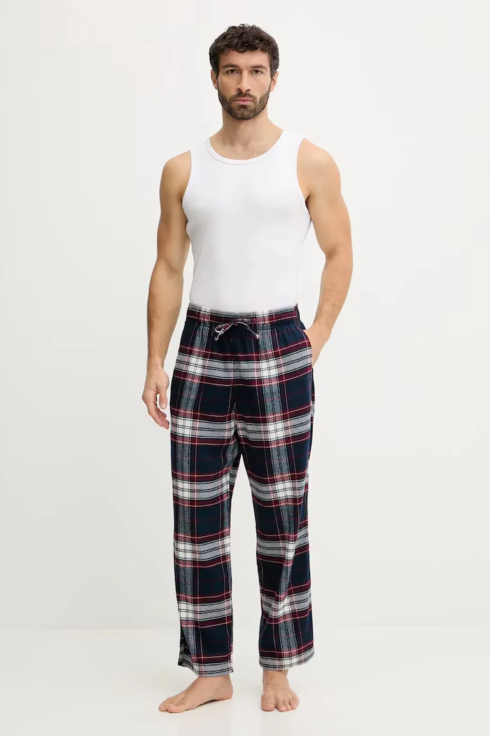 Hollister Co. Долнище на пижама в тъмносиньо с десен KI313-5008-206