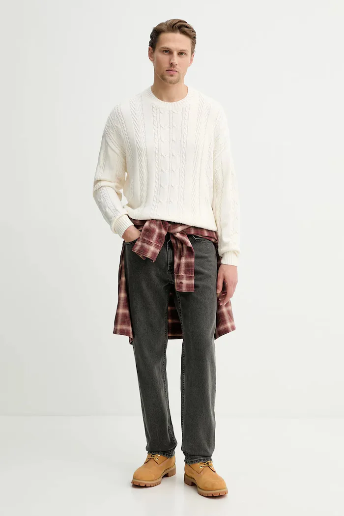 Hollister Co. Пуловер мъжки в бежово KI320-5119-102