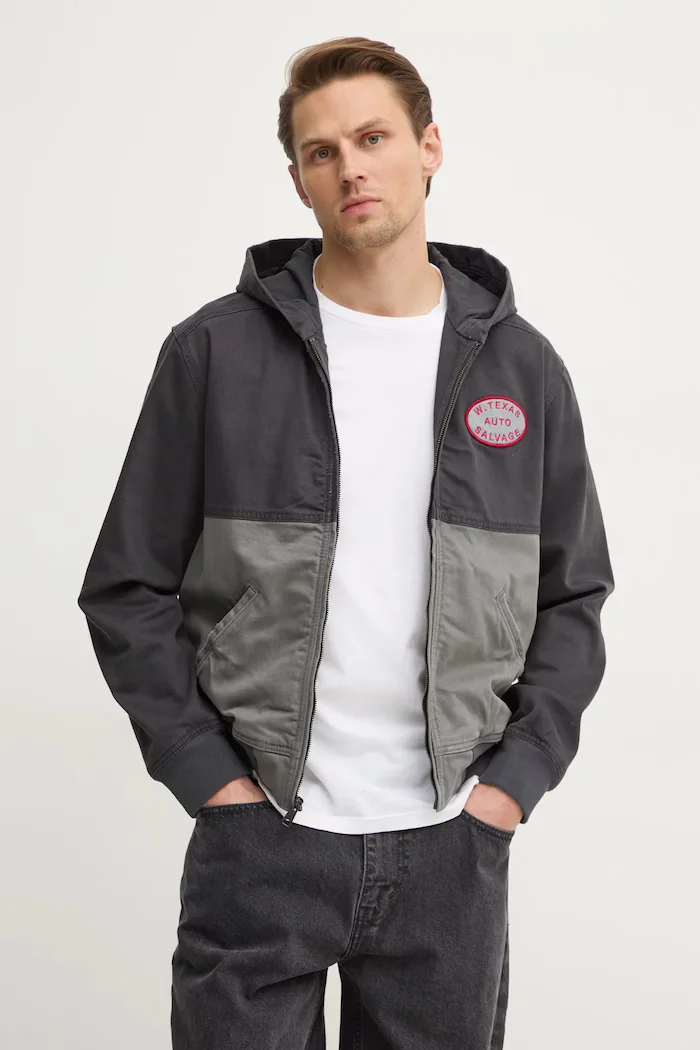 Hollister Co. Яке в сиво преходен модел KI332-4146