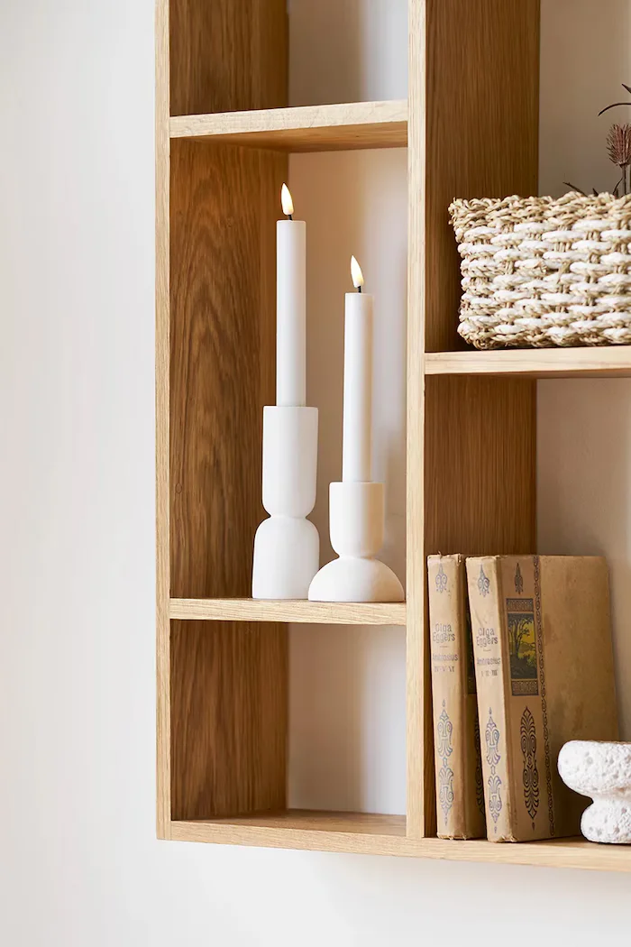 House Nordic Комплект свещници 15 / 95 cm (2 броя) в бяло