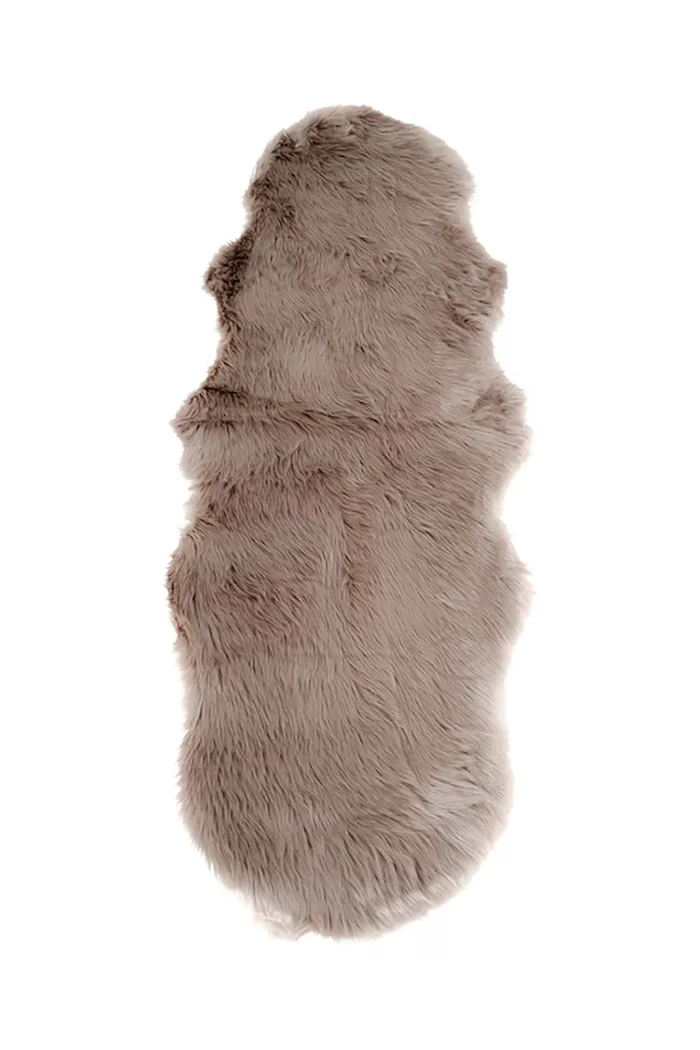 House Nordic Покривало за легло Lambskin Artificial 60 x 180 cm в кафяво