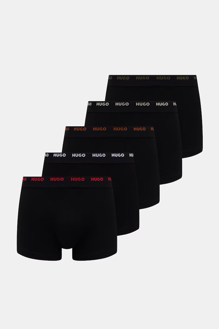 HUGO боксерки мъжки TRUNK FIVE PACK 5 броя сиви 50532619