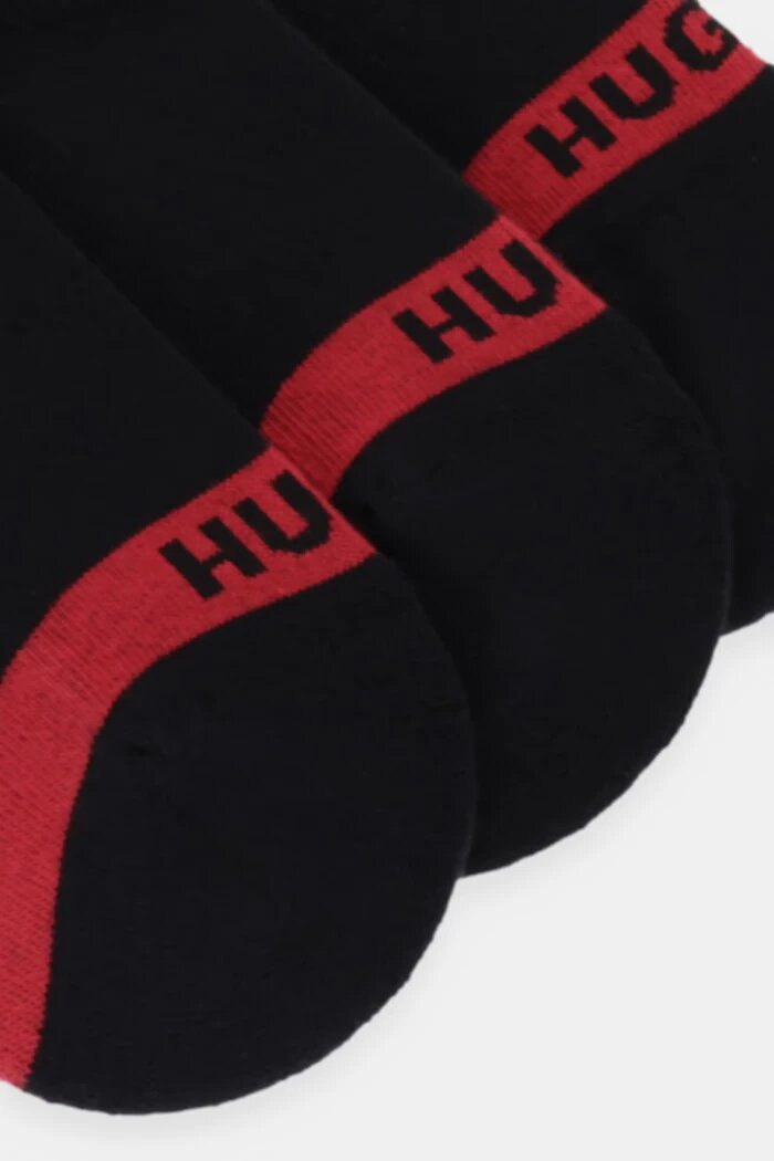 HUGO Чорапи (3 чифта) 3P LC PLUSH TAPE CC в черно 50514916
