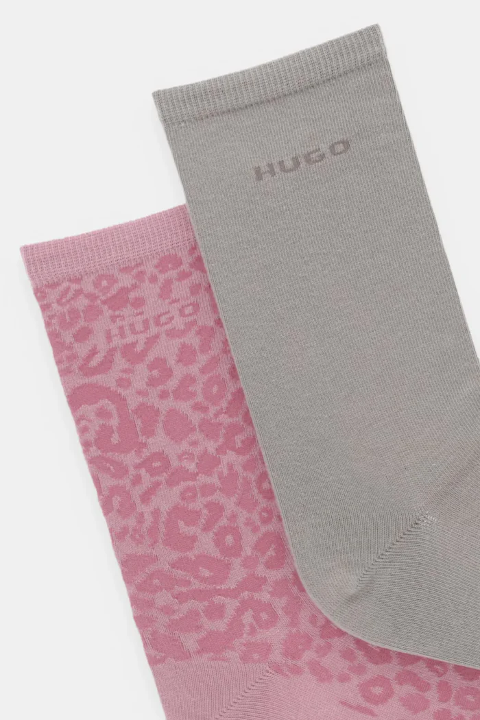 HUGO чорапи дамски 2P RS LEO LOGO CC W 2 броя розови 50543172