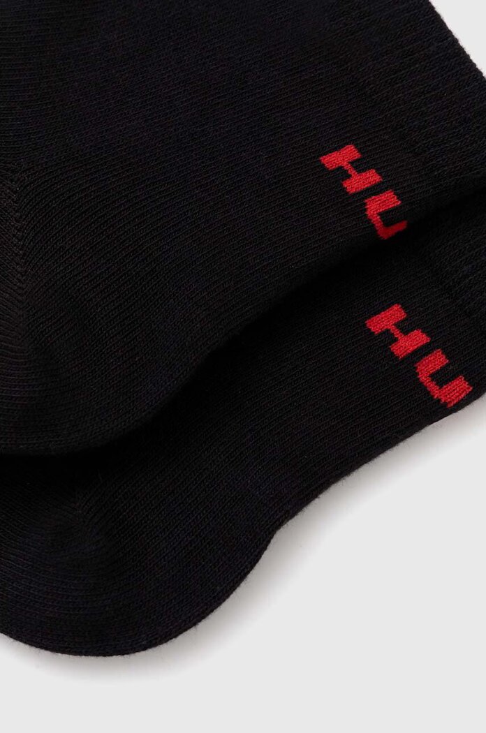 HUGO чорапи мъжки с памук 2P SH LOGO CC 2 броя черни 50516396