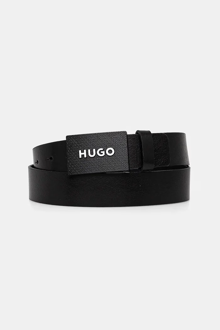 HUGO колан мъжки от кожа Gilao-Z_Sz35 черен 50536879