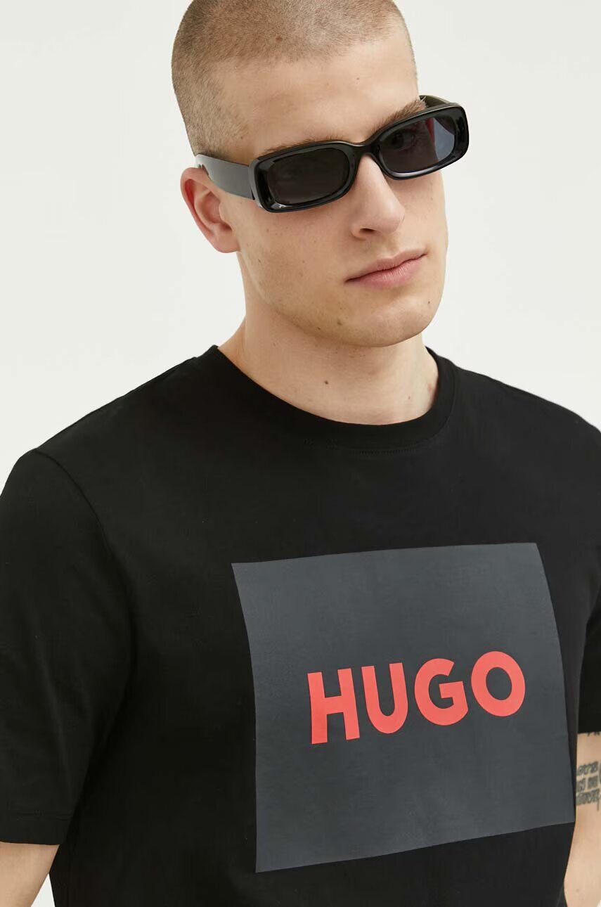 HUGO Памучна тениска Dulive222