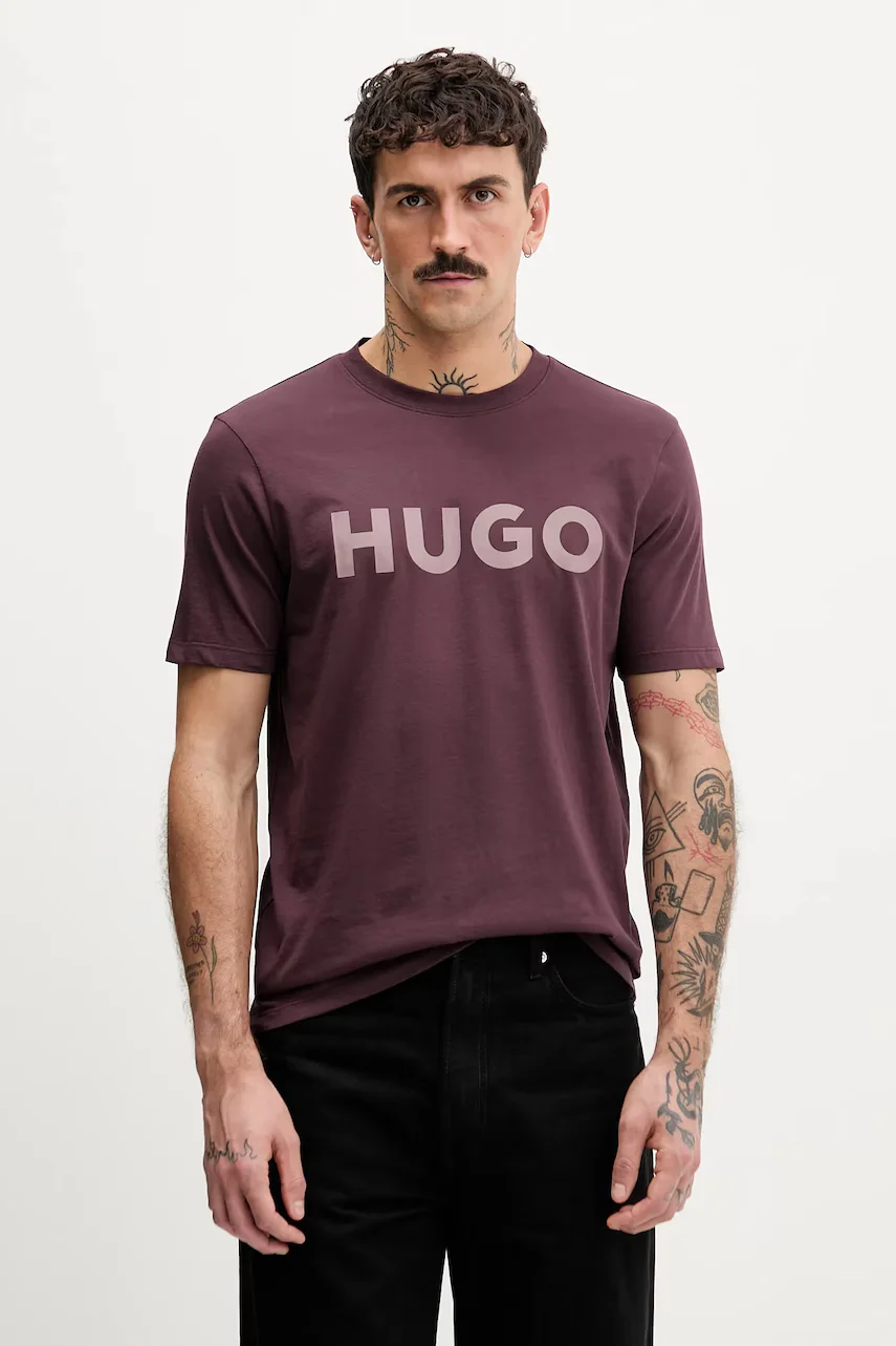 HUGO Памучна тениска Dulivio