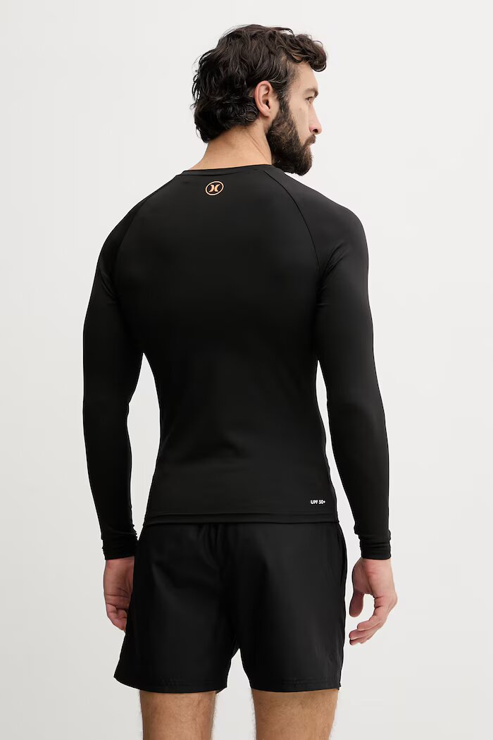 Hurley бански с дълги ръкави мъжки черен MLEU00002
