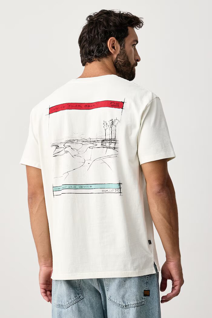 Hurley тениска мъжка от памук Craft Bowl бежова MTSEUCR0006