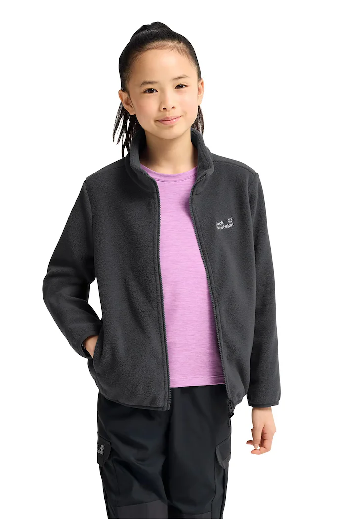 Jack Wolfskin поларен суичър за деца TAUNUS 200 черен A66237