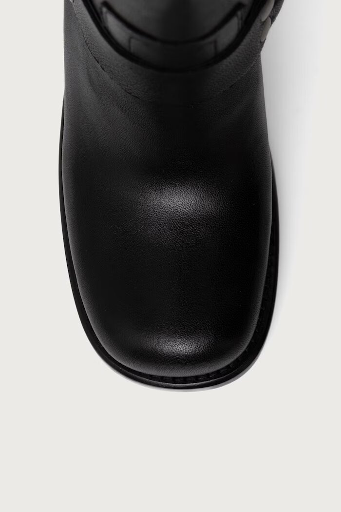 Jeffrey Campbell боти за мотоциклет дамски от кожа REFLECTION черни JC-1192-6-4