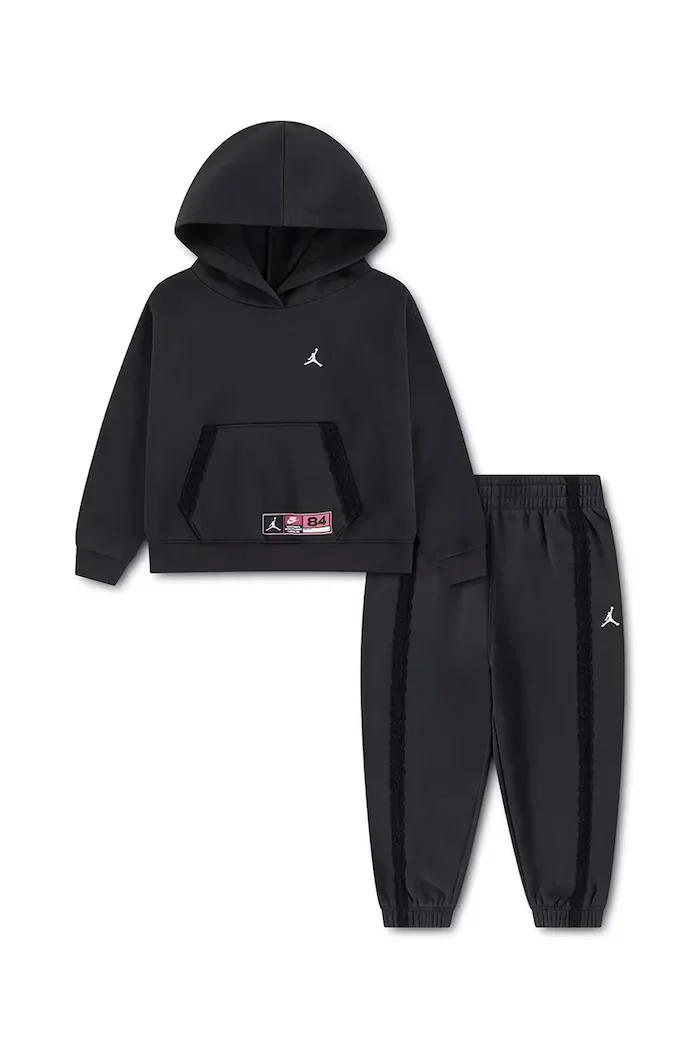 Jordan спортен комплект анцуг за деца с памук черен 35G258