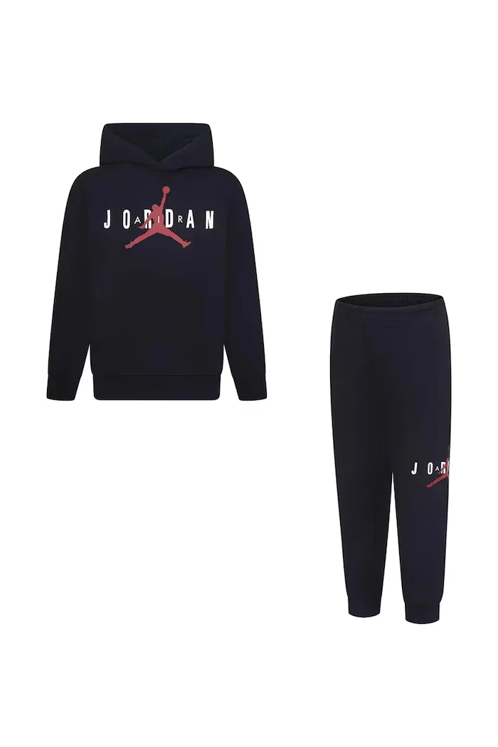 Jordan спортен комплект анцуг за деца с памук черен 85C505