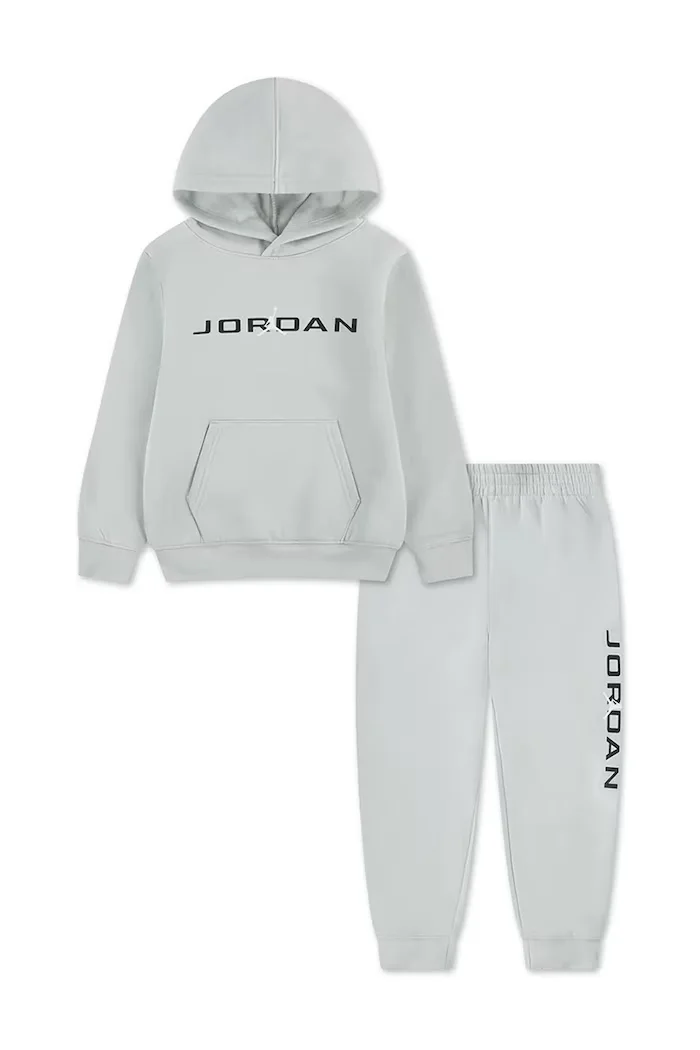 Jordan спортен комплект анцуг за деца с памук сив 85F270