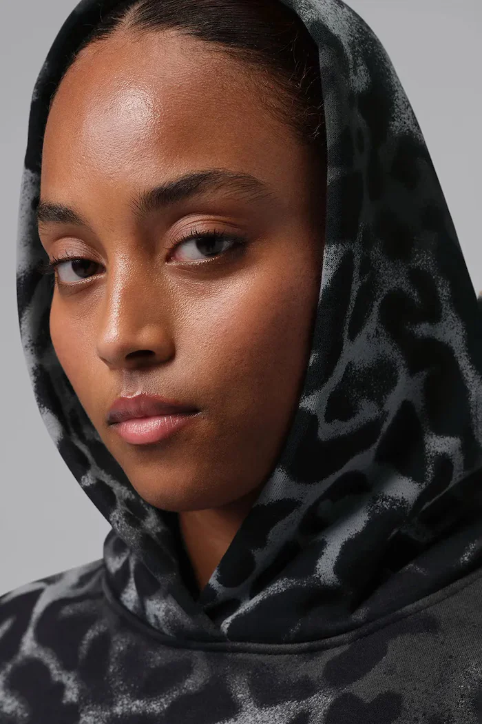 Jordan суичър с качулка дамски с памук Brooklyn Fleece черен IX6900.010