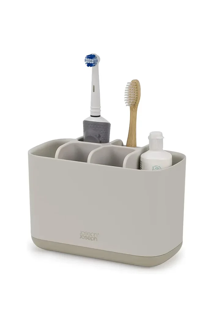 Joseph Joseph Поставка за четка за зъби EasyStore L 18 x 23 x 10 cm в бежово