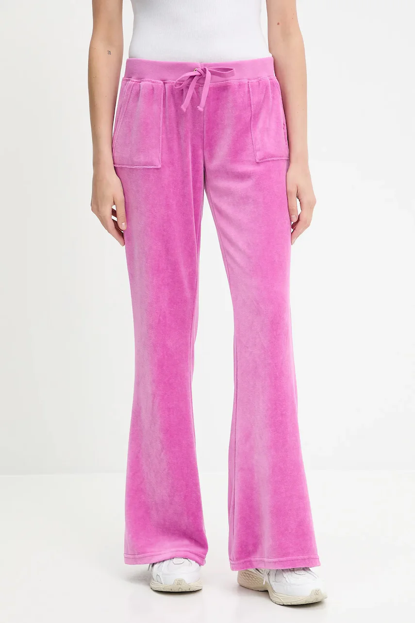 Juicy Couture Кадифен спортен панталон CAISA LOW RISE PANT