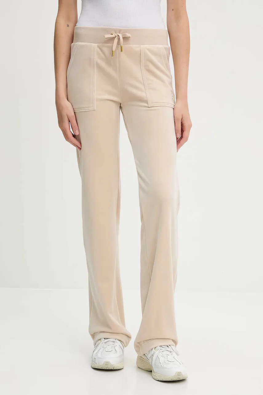 Juicy Couture Кадифен спортен панталон DEL RAY POCKETED PANT