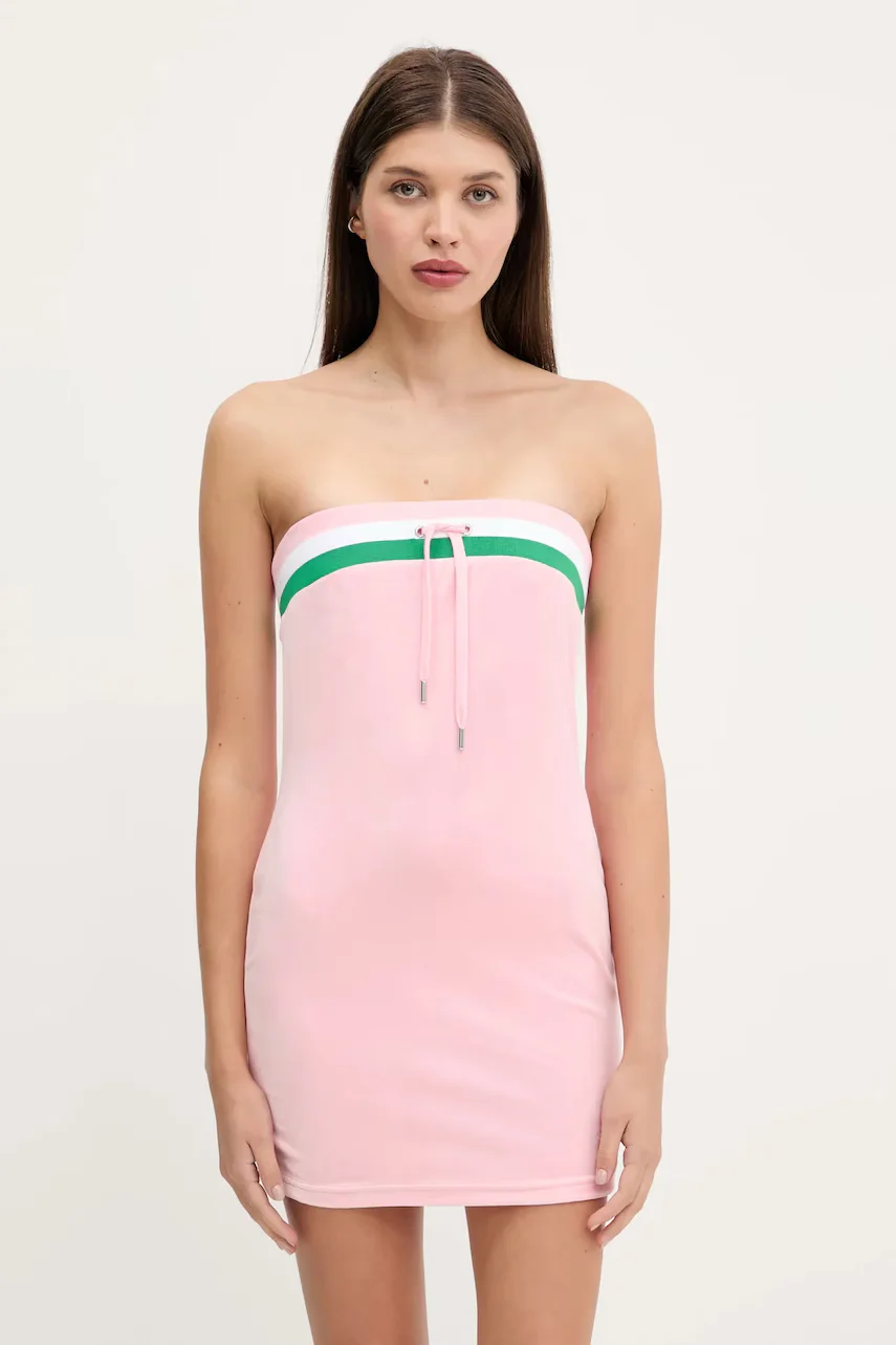 Juicy Couture Кадифена рокля VELOUR STRIPE TUBE DRESS