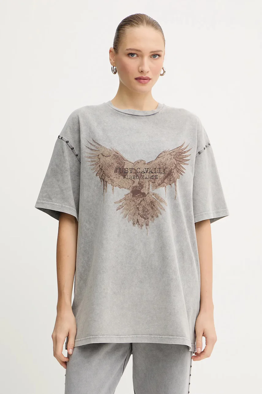 Just Cavalli Памучна тениска