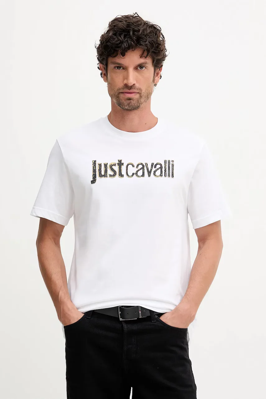 Just Cavalli Памучна тениска