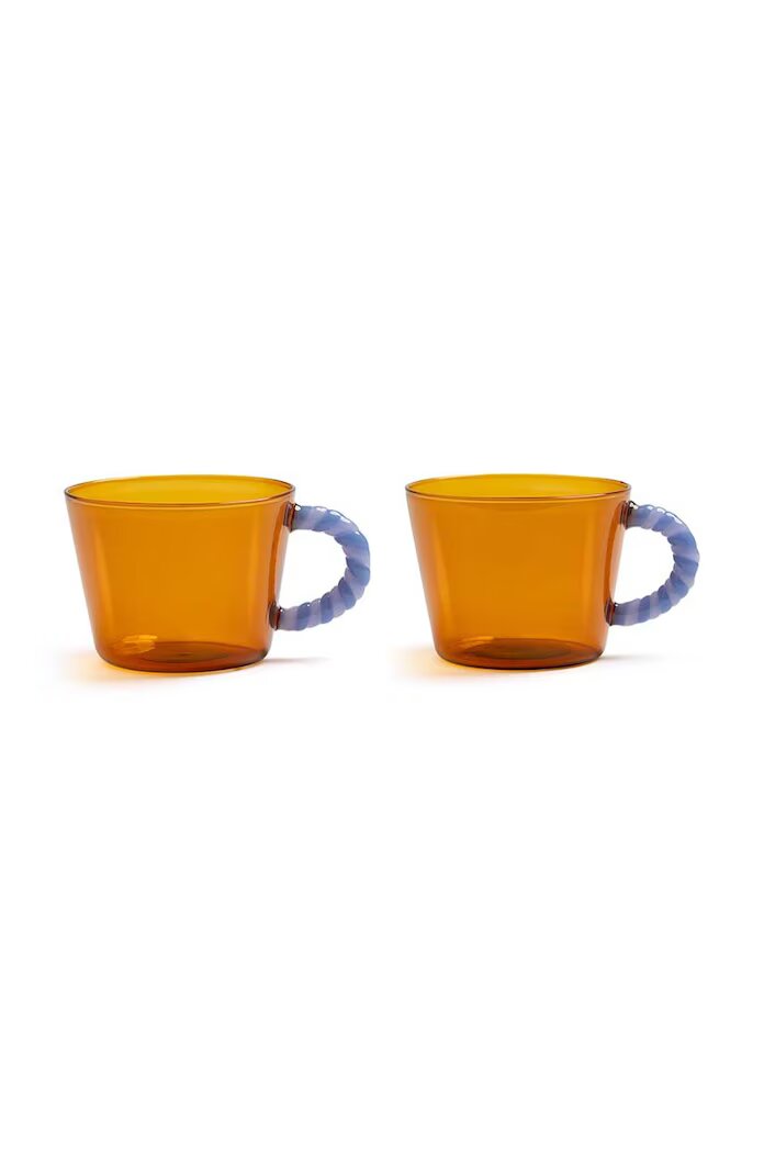 &k amsterdam Комплект чаши Duet Amber 300 ml (2 броя) в оранжево