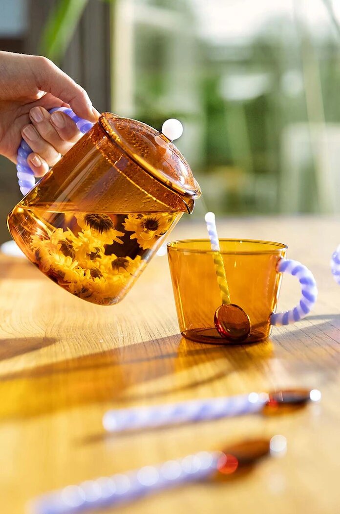 &k amsterdam Комплект чаши Duet Amber 300 ml (2 броя) в оранжево