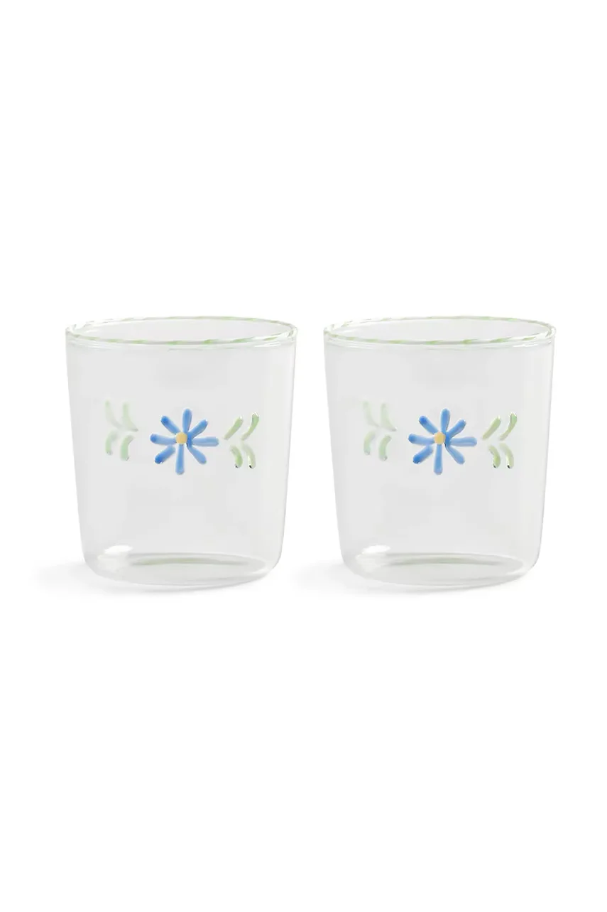 &k amsterdam Комплект чаши flora blue 300 ml (2 броя)