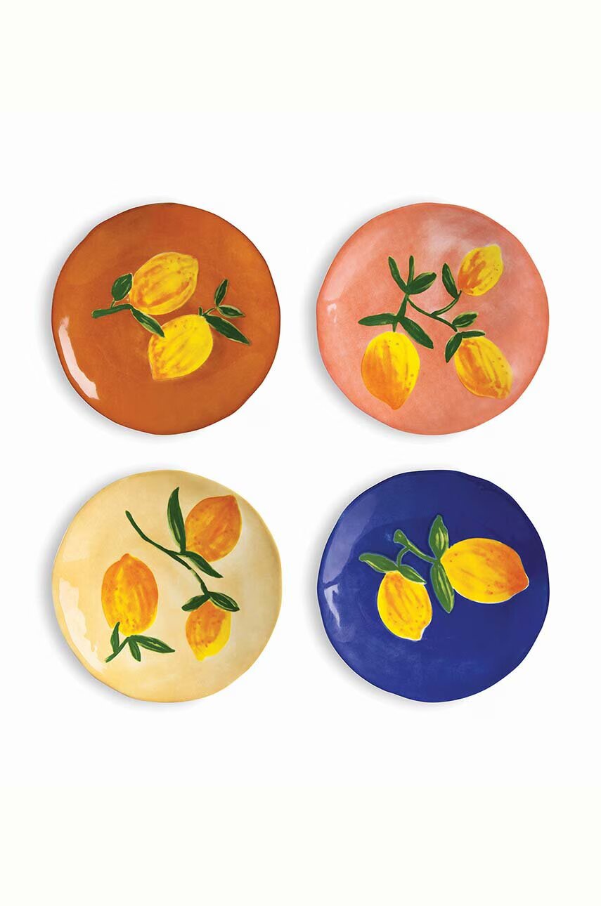 &k amsterdam Комплект чинии Lemon Full Colour (4 броя)