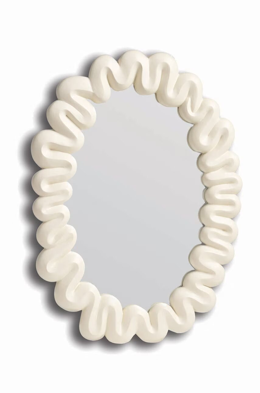 &k amsterdam Огледало за стена Mirror Dribble White