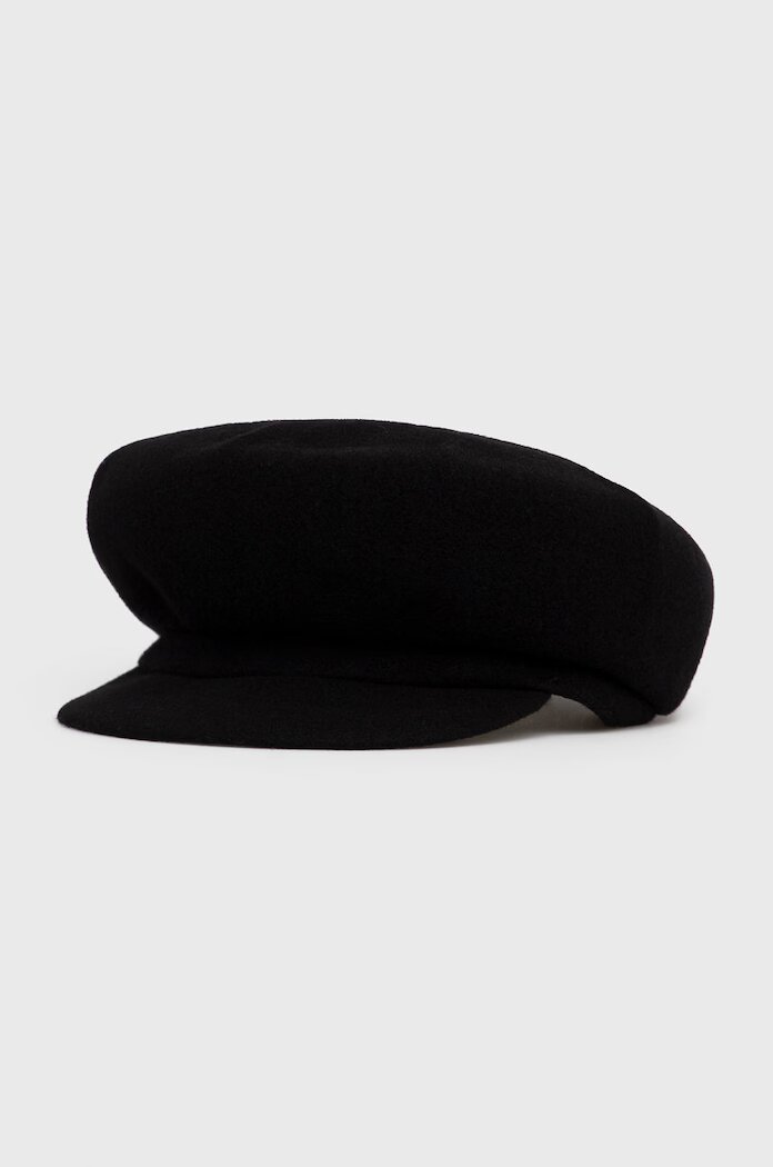 Kangol Вълнен каскет в черно от вълна