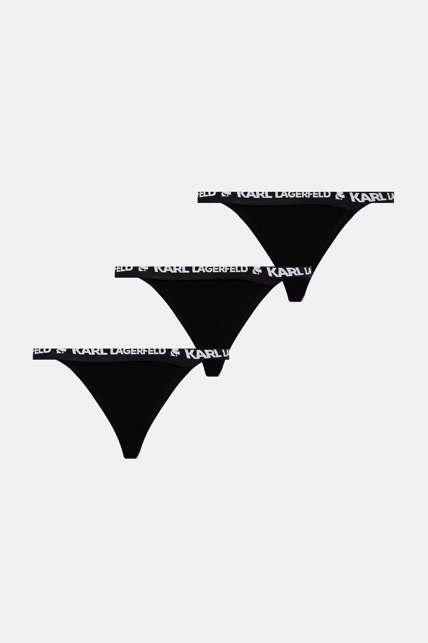Karl Lagerfeld Бикини тип бразилиана (3 чифта) LOGO BRAZILIAN