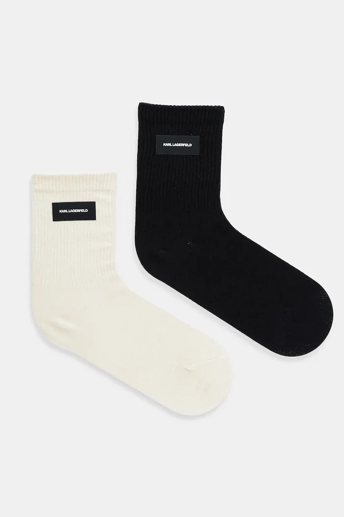 Karl Lagerfeld Чорапи (2 чифта) K/ESSENTIAL в черно A1W47155