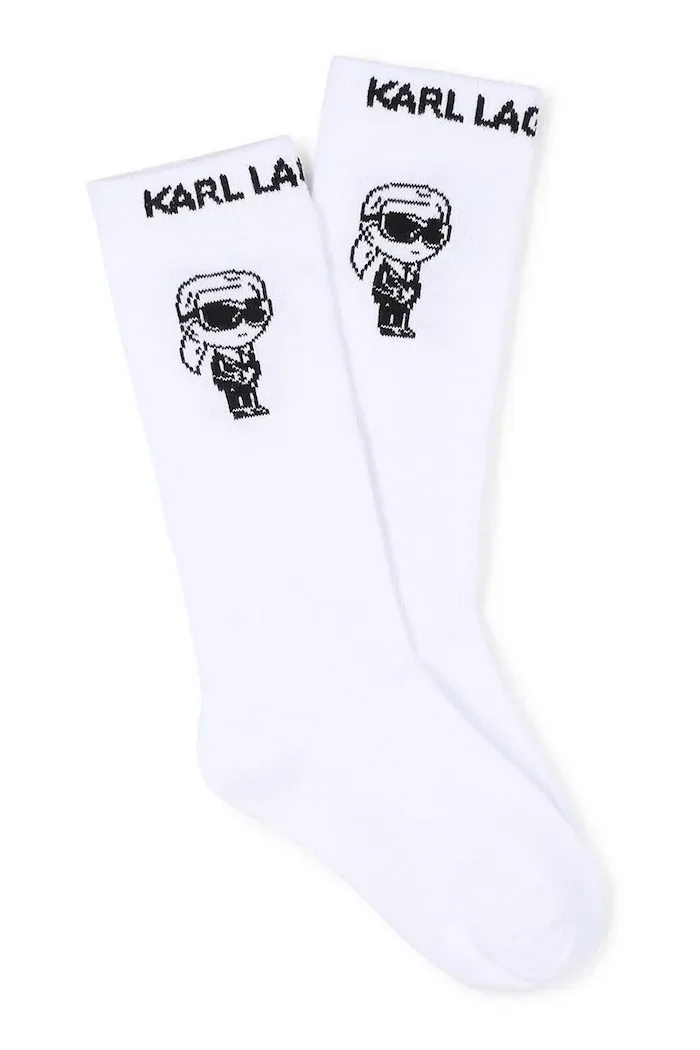 Karl Lagerfeld Детски чорапи с памук в бяло Z31204