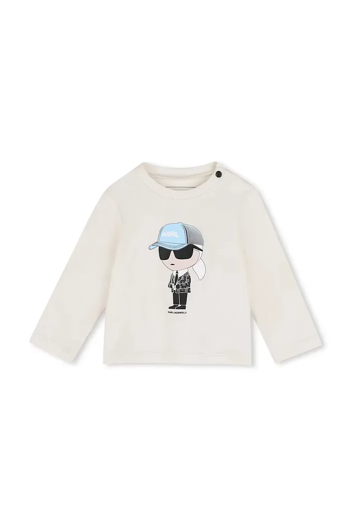 Karl Lagerfeld ежедневен комплект за бебе с памук бежов Z31484