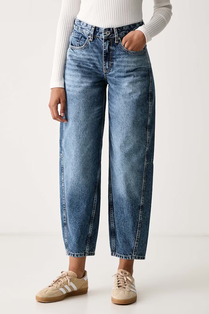 Karl Lagerfeld Jeans дънки barrel дамски сини B4W10022