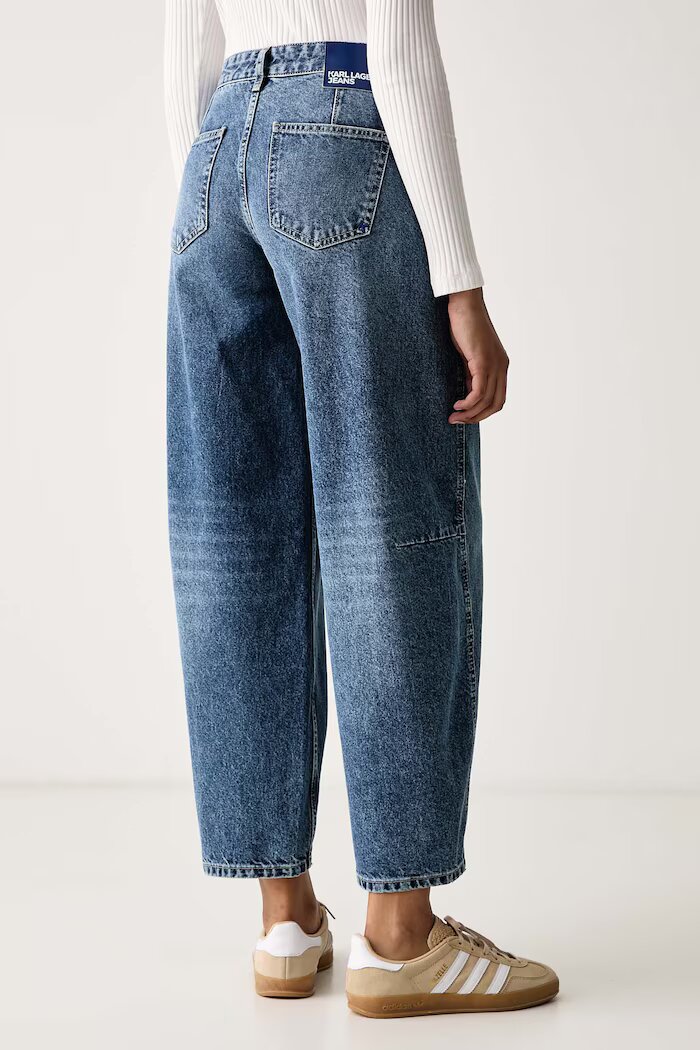 Karl Lagerfeld Jeans дънки barrel дамски сини B4W10022