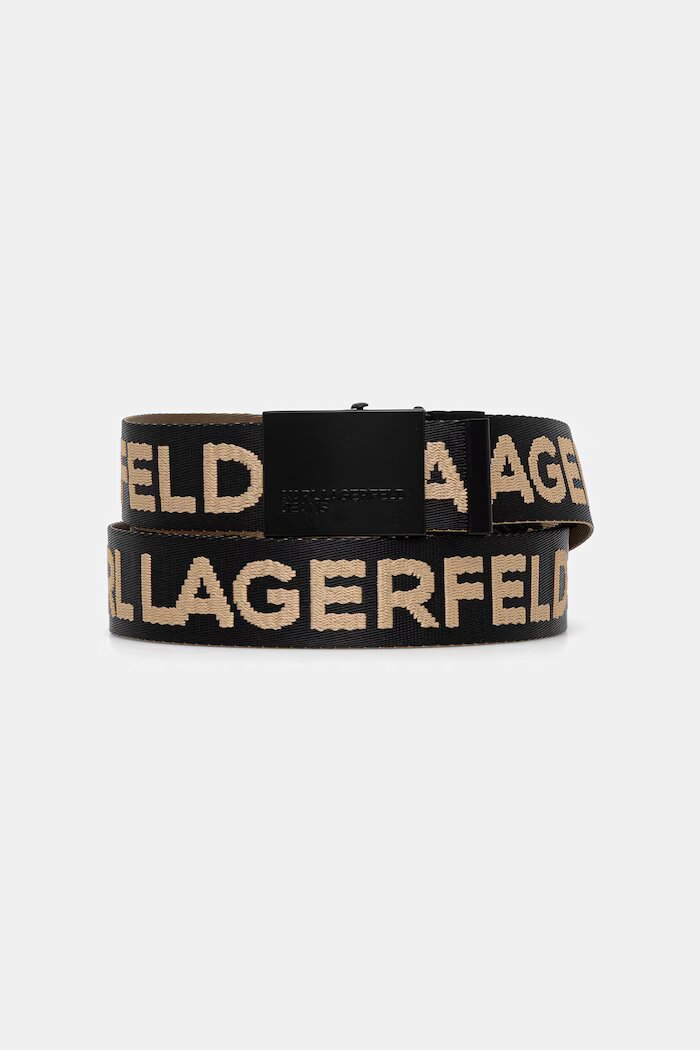 Karl Lagerfeld Jeans двустранен колан черен A1M33131