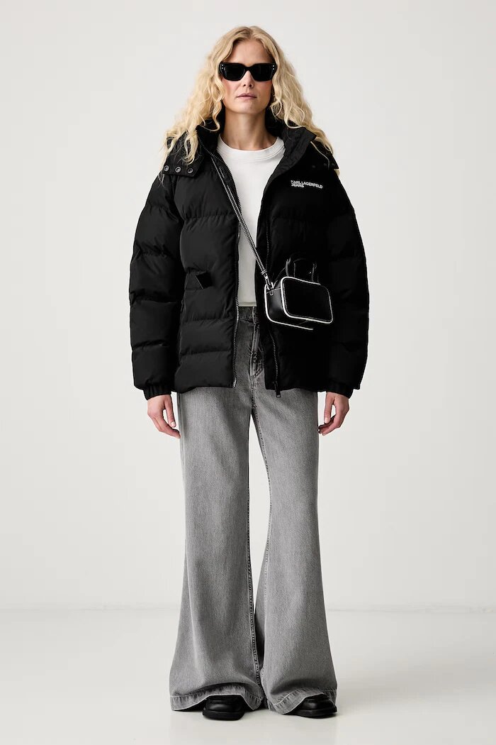 Karl Lagerfeld Jeans капитонирано яке дамско черно B3W15019