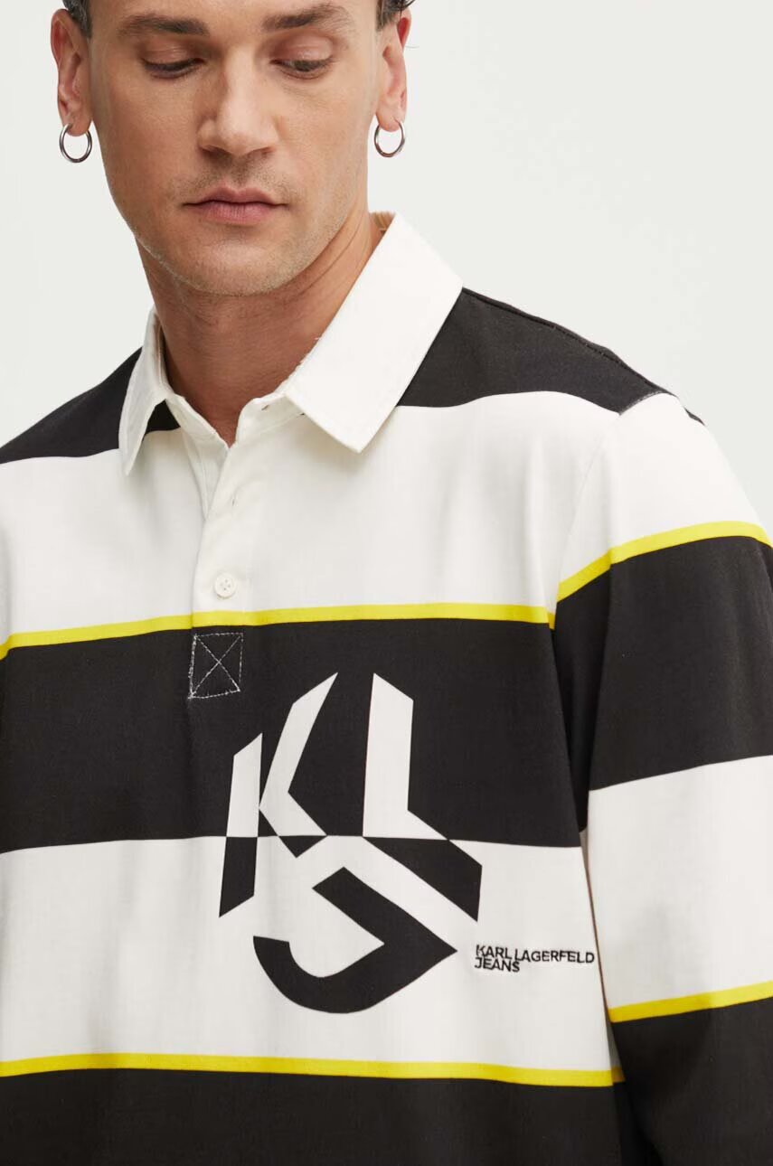 Karl Lagerfeld Jeans Памучна блуза с дълги ръкави