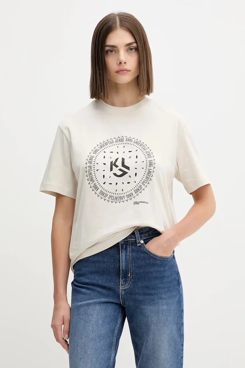 Karl Lagerfeld Jeans Памучна тениска
