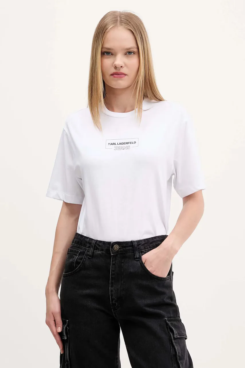 Karl Lagerfeld Jeans Памучна тениска