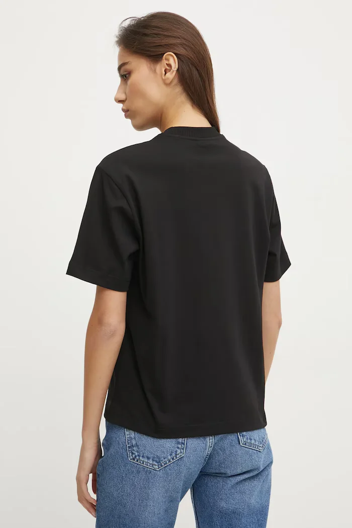 Karl Lagerfeld Jeans Памучна тениска в черно A1W17006