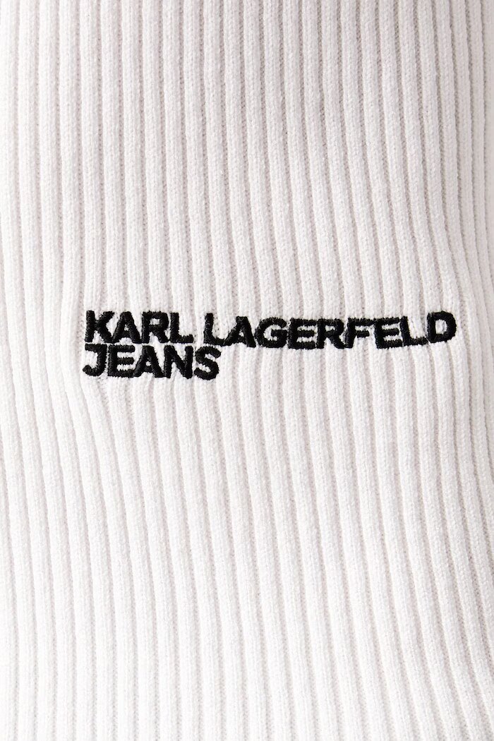 Karl Lagerfeld Jeans поло дамско с вискоза бяло B4W18001